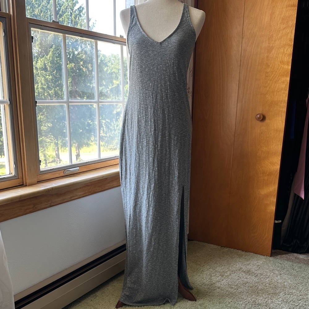 (NWOT) Express: Elegant Gray Maxi Dress